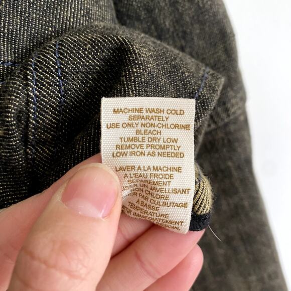 Free People Vintage 1970 Faded Black Denim Utility Jacket Size 0 - Picture 6 of 7